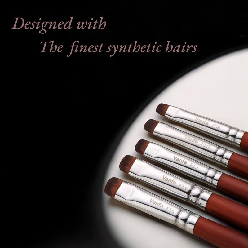 Vanfa French Brush for Nails, Clean up brush for Gel Nail Polish F12 - Image 5